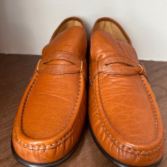 Duca Italian Men's Designer Shoes Brown Leather Loafers - 8.5 - Picture 2 of 8